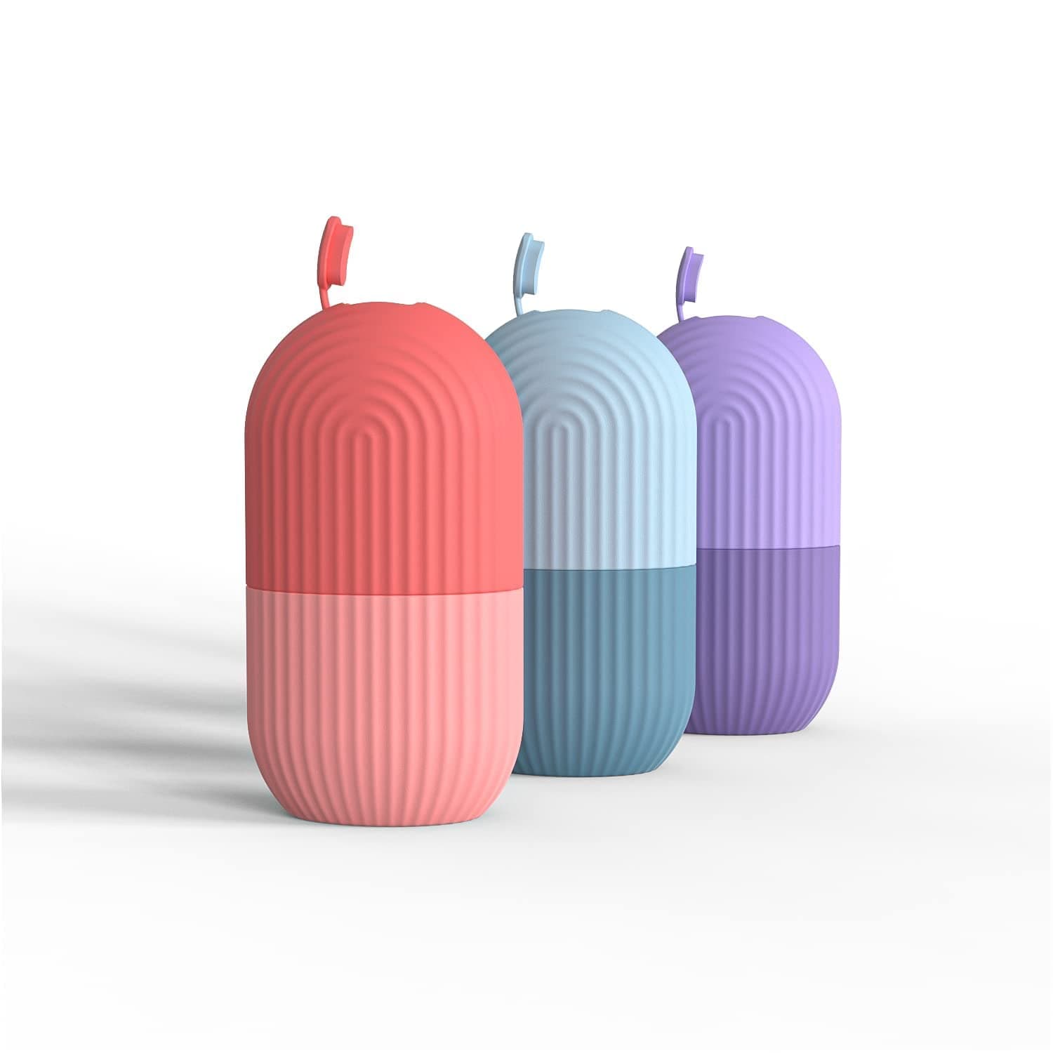 Pack of 3 Ice Rollers for Face Massager | Reusable Silicone Ice Facial Roller | Ice Cube Roller for Face, Eyes and Neck