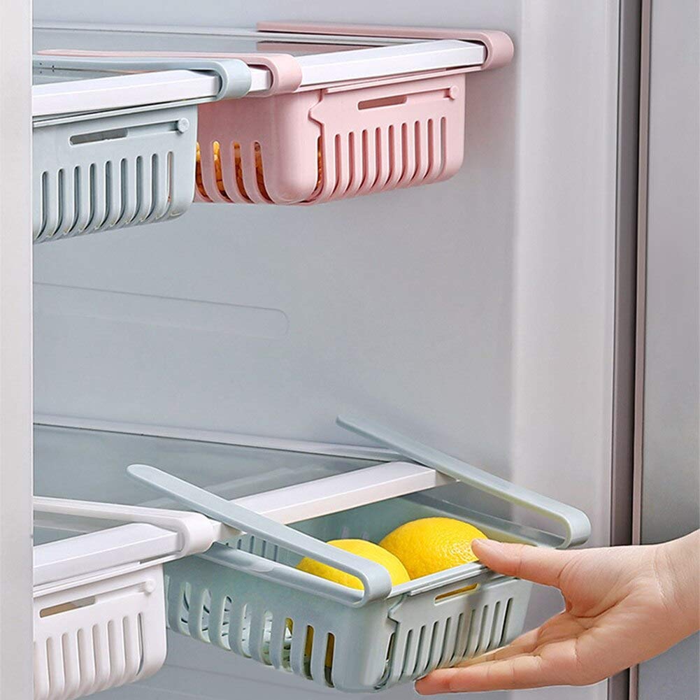 Fridge Sliding Drawer Storage Basket for Fruit and Vegetable Storage- Set of 2 (Set of 2) 2