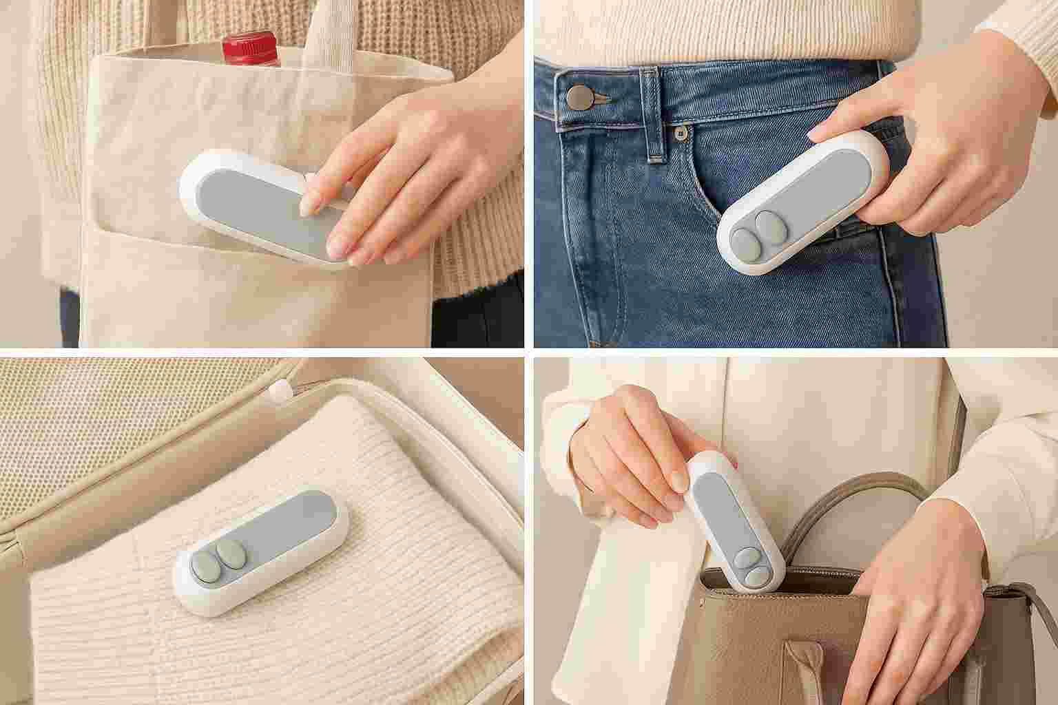 MiniPy Portable Plastic Bag Sealing Machine | Mini Bag Sealer with Cutter and Magnet | Packet Sealer for Food, Chips, Snacks, Traveling Food Packets Bags (Rechargeable) 1Pcs (Black) 5