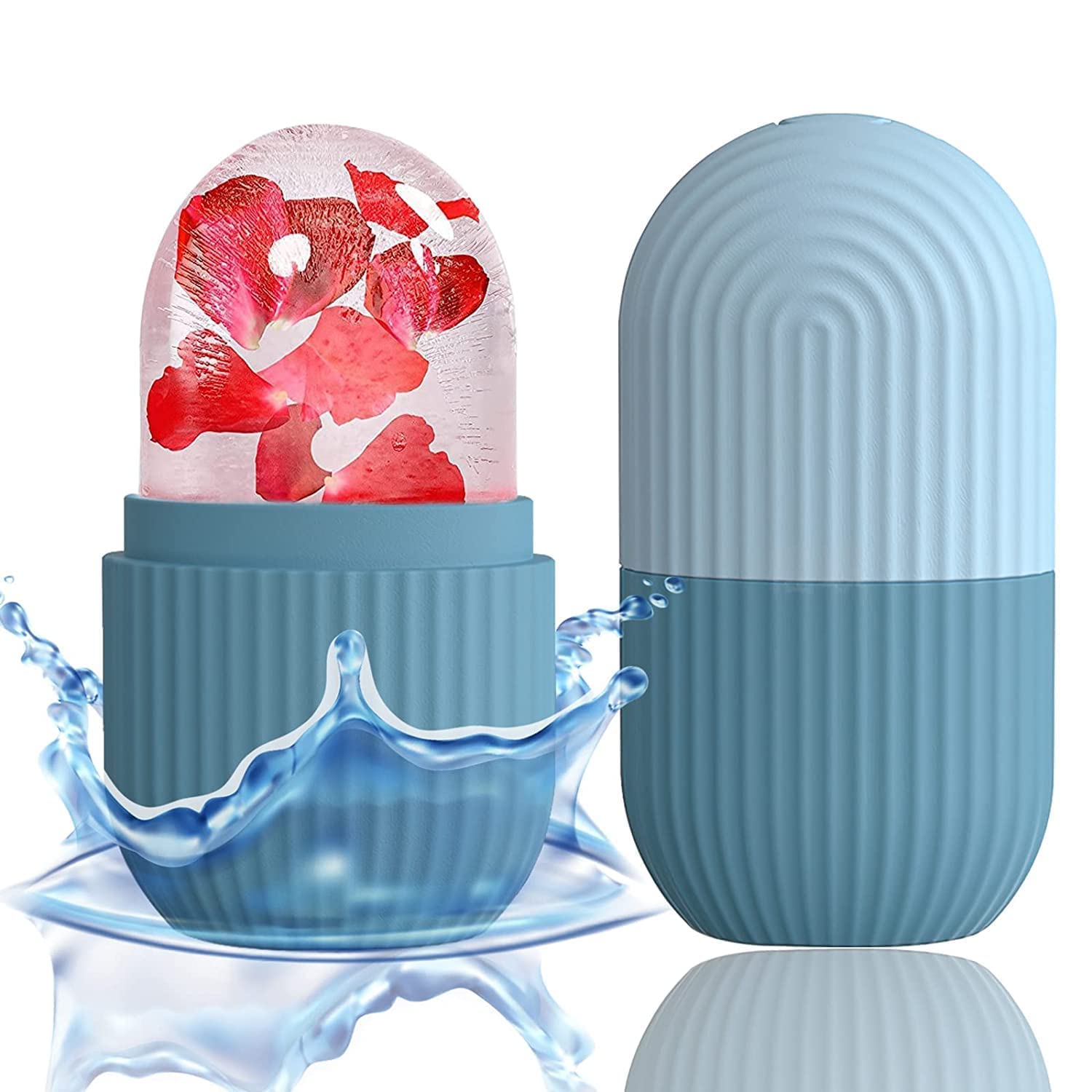 Pack of 3 Ice Rollers for Face Massager | Reusable Silicone Ice Facial Roller | Ice Cube Roller for Face, Eyes and Neck 2